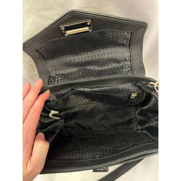 Kate Spade New York Wesley Place Suede Laurel Handbag Black GS - Picture 6 of 9
